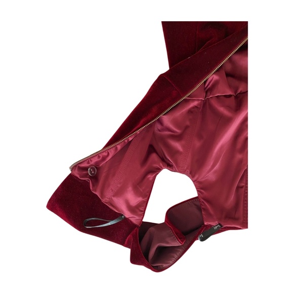 Bardot Burgundy Velvet Off-Shoulder Cocktail Dress Size 6 - Picture 5 of 7